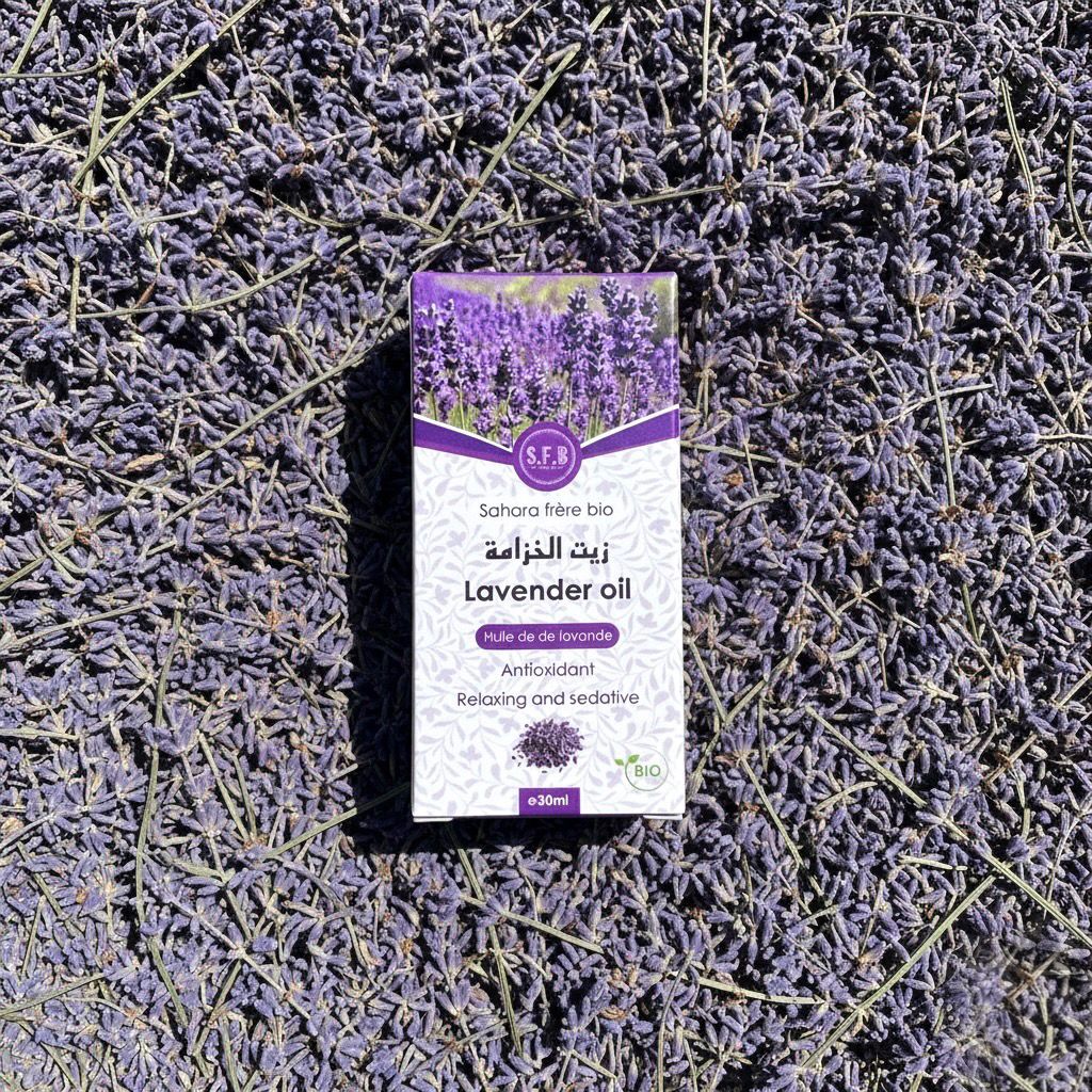 زيت الخزامة – العناية الطبيعية بالشعر والبشرة والاسترخاء | SFB زيت الخزامة الطبيعي لتهدئة فروة الرأس وتحسين صحة الشعر والبشرة | منتجات طبيعية من SFB