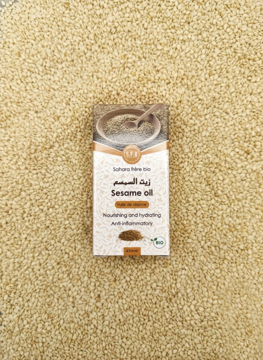 زيت السمسم – العناية الطبيعية بالشعر والبشرة | SFB زيت السمسم الطبيعي لتغذية الشعر وفروة الرأس وترطيب البشرة | منتجات طبيعية من SFB