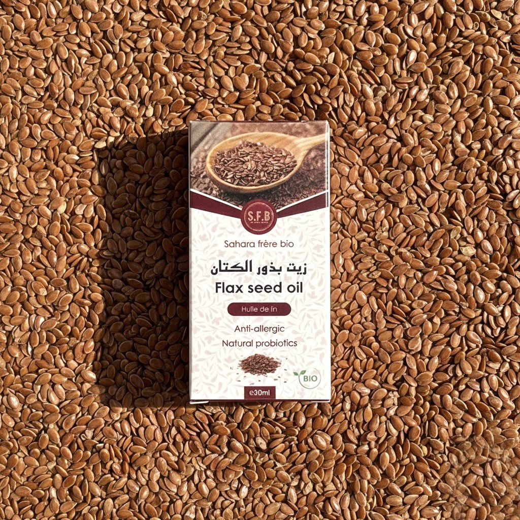 زيت بذور الكتان – العناية الطبيعية بالشعر والبشرة | SFB زيت بذور الكتان الطبيعي لتقوية الشعر وتحسين صحة البشرة | منتجات طبيعية من SFB