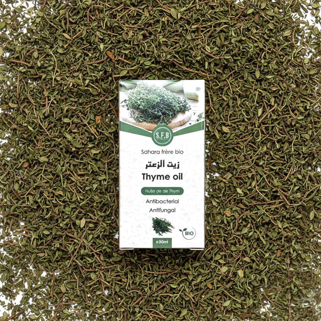 زيت الزعتر – العناية الطبيعية بالشعر وفوائد صحية متعددة | SFB زيت الزعتر الطبيعي لتقوية الشعر وفروة الرأس وتعزيز الصحة | منتجات طبيعية من SFB