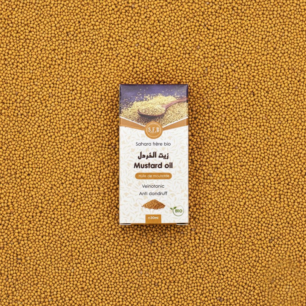 زيت الخردل – العناية الطبيعية بالشعر وفروة الرأس | SFB زيت الخردل الطبيعي لتقوية الشعر وتحفيز نموه وتحسين صحة فروة الرأس | منتجات طبيعية من SFB