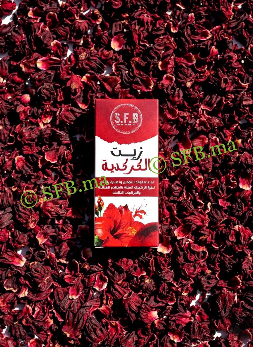 زيت الكركديه – سر الشعر الصحي واللامع من الطبيعة | SFB زيت الكركديه الطبيعي لتقوية الشعر وتعزيز نموه ومنحه لمعانًا طبيعيًا | منتجات طبيعية من SFB