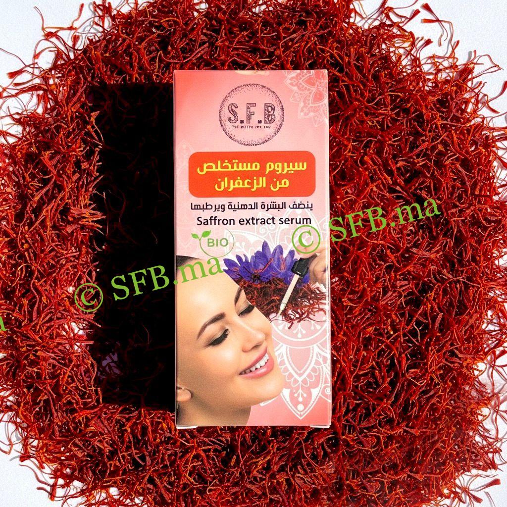 سيروم الزعفران – الفخامة الطبيعية لتغذية البشرة والشعر | SFB سيروم الزعفران الطبيعي لتفتيح البشرة وتجديد الخلايا ومنح الشعر إشراقة صحية | منتجات فاخرة من SFB
